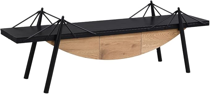 1 Tier Boat-Shaped Bookshelf, Stylish Bookcase with Drawer 70.9" Long Bookshelves for Storage Display Decor Easy Assembly Bookcase Furniture for Bedroom, Living Room and Home Office