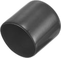 uxcell 4pcs Rubber End Caps 35mm(1 3/8") ID Vinyl Round End Cap Cover Screw Thread Protectors Dark Grey, 30mm Height