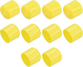 uxcell 10pcs Rubber End Caps 40mm(1 9/16") ID Vinyl Round End Cap Cover Screw Thread Protectors Yellow