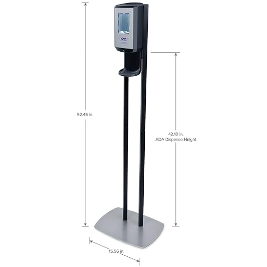 PURELL CS8 Dispenser Floor Stand with CS8 Automatic Dispenser, Graphite (Pack of 1) - 7418-DS
