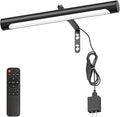 4W Picture Light Plug in, 12" Adjustable LED Art Light with Remote Control, Dimmable Wall Light for Picture Display Dartboard Art Work (Black)