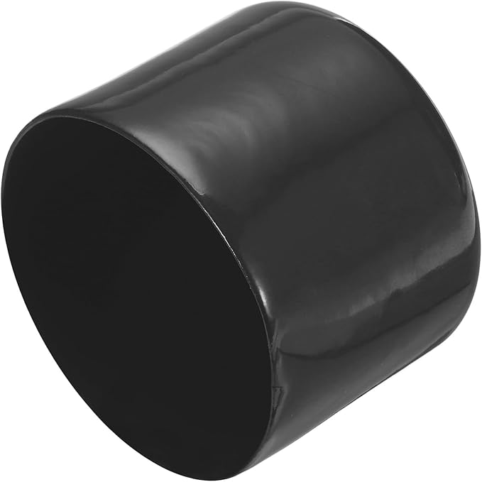 uxcell 4pcs Rubber End Caps 54mm ID Vinyl Round End Cap Cover Screw Thread Protectors Black, 40mm Height
