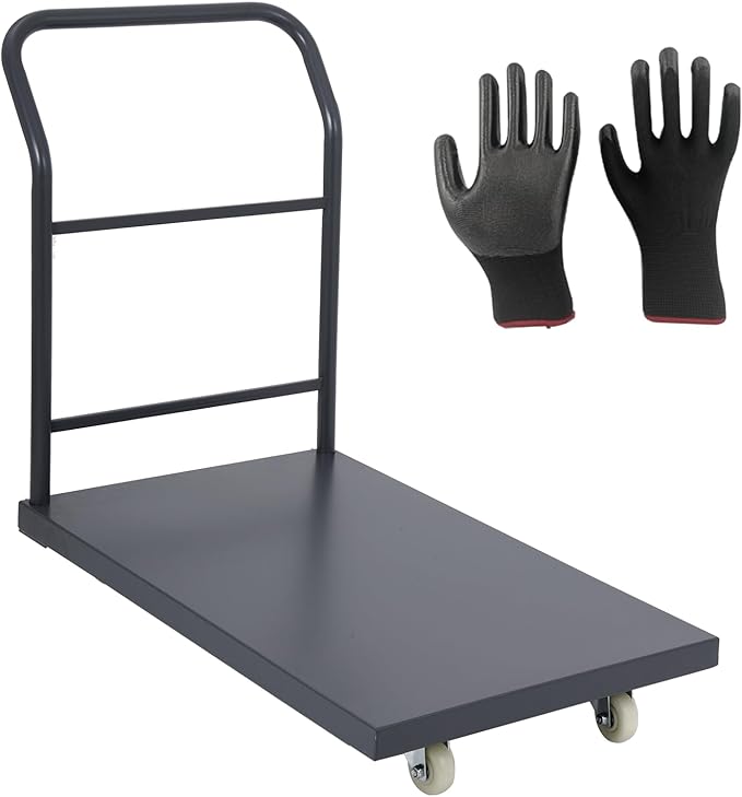 Platform Truck Industrial Flatbed Cart with Wheels, 36"x24" Moving Cart 2000lb Capacity Hand Tuck for Garages, Warehouse