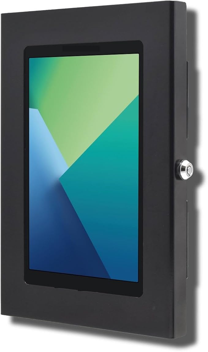 TABcare Locking Anti-Theft Metal Case for Samsung Galaxy TAB A9 8.7" A11 Tablet for Kiosk, POS, Store, Show Display, Time Clock (TAB A9/A11, Black)