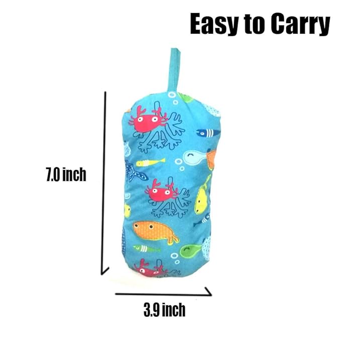 Pozico Baby Shopping Cart Cover & High Chair Cover – Machine Washable, Grocery Cart Cover with Portable Cloth Bag Included, Underwater World Blue Design