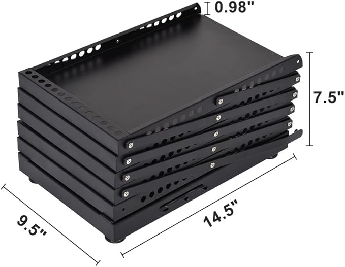 brochure display stand&Foldable Magazine Rack with 5 Pockets for Exhibition and Trade Show (67'X9.5'X14.5')