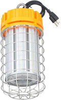 150W LED Temporary Work Light, 19500LM 5000K Daylight Hanging Construction Lights, 100-277VAC, IP67 Waterproof Portable Linkable Job Site Lighting with Hook for Workshop Area Lighting