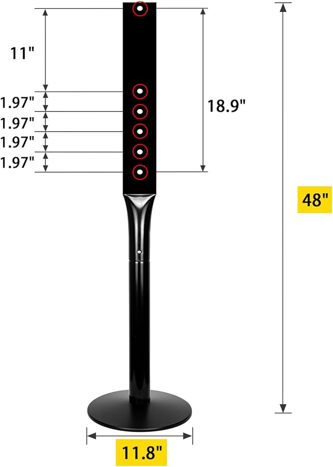 Heavy Duty Sign Base Cast Iron Sign Post with 12" Diameter Bottom Round Base, 48" Movable Sign Stand for Hanging Signs, 2PACK