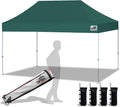 Eurmax USA 10'x15' Pop Up Canopy Tent Commercial Instant Canopies with Heavy Duty Roller Bag,Bonus 4 Sand Weights Bags (Forest Green)