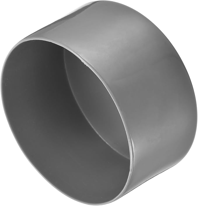 uxcell 4pcs Rubber End Caps 95mm ID Vinyl Round End Cap Cover Screw Thread Protectors Dark Grey, 50mm Height