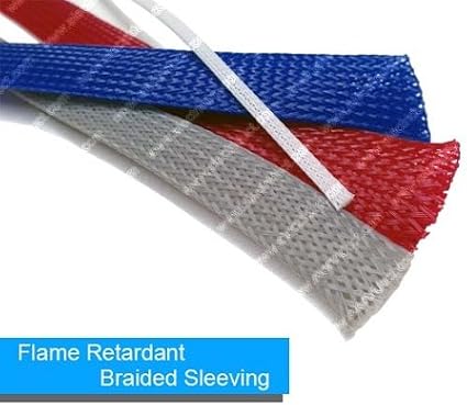 Electriduct 1/2" PET Expandable Braid Sleeving Flame Retardant Flexible Wire Mesh for Cord Management and Cable Protection - 25 Feet - Gray