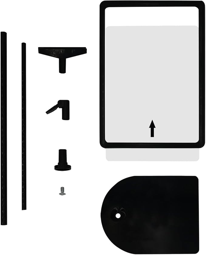 Sign Holder Stand, 8.5x11 Inch Adjustable Tabletop Sign Holder Floor Stand for Supermarket, Vertical&Horizontal View Displayed (Black,2Pcs)