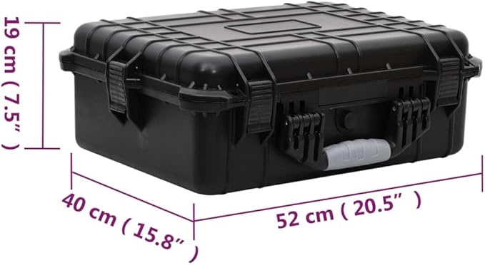 PP Portable Flight Case, Lockable Tool Box for Transportation Travelling, Protective Equipment Case, 20.5"x15.7"x7.5", -285