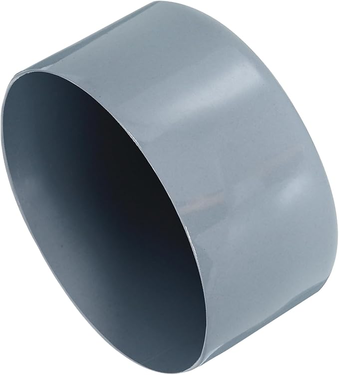 uxcell 4pcs Rubber End Caps 75mm ID Vinyl Round Tube Bolt Cap Cover Screw Thread Protectors Grey, 50mm Height