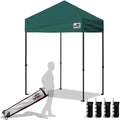 Eurmax USA 5'x5' Pop Up Canopy Tent Commercial Instant Canopies with Heavy Duty Roller Bag,Bonus 4 Sand Weights Bags (Forest Green)