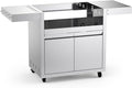 Stainless Steel Grill Cart for Hygrill 4-Burner Built-In Gas Grill, Outdoor Kitchen Island with Foldable Side Shelves and Storage Cabinet