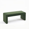 Velvet Entryway Bench End of Bed Bench Upholstered Modern Window Bench Comfy Ottoman for Dining Room/Bedroom/Living Room/Hallway/Indoor (Olive Green)
