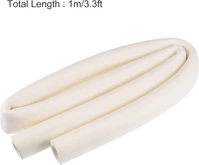 uxcell Foam Tubing for Handle Grip Support, 22mm ID 32mm OD 1m Length White