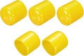 uxcell 5pcs Rubber End Caps 25mm(1") ID PVC Vinyl Round Tube Bolt Cap Cover Screw Thread Protectors Yellow