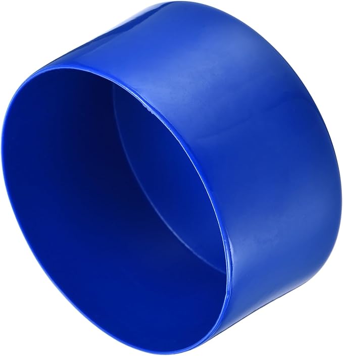 uxcell 4pcs Rubber End Caps 85mm ID Vinyl Round Tube Bolt Cap Cover Screw Thread Protectors Blue, 50mm Height