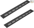Vent Systems 11.81 x 1.57 (Outer Size) Air Supply Ventilation Grille - Pack of 2 - Brown Aluminum Rectangle Intake/Exhaust Door Vent Deflector - HVAC for Home Improvement Floor, Wall Duct Cover