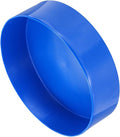 uxcell 4pcs Rubber End Caps 190mm(7 1/2 Inch) ID x 80mm(3 1/8 Inch) H Vinyl Round End Cap Cover Screw Thread Protectors Blue