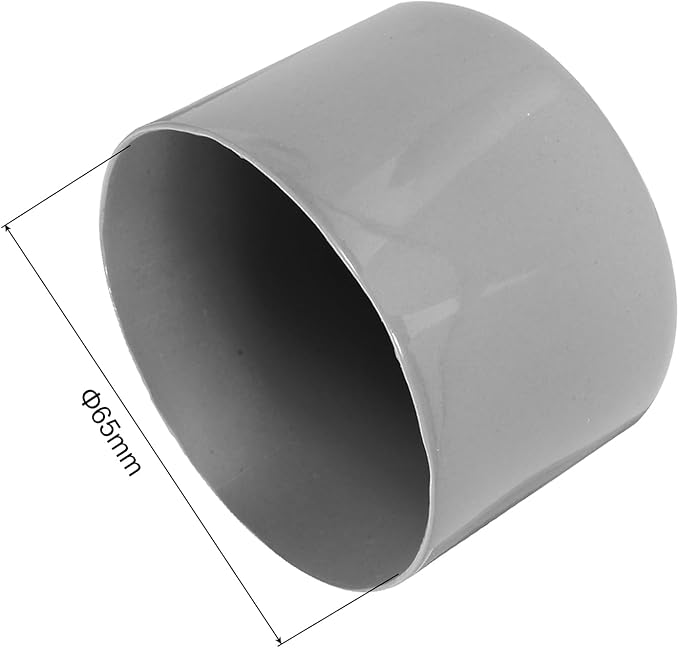 uxcell 5pcs Rubber End Caps 65mm(2.6 Inch) ID Vinyl PVC Round Tube Bolt Cap Cover Screw Thread Protectors Light Gray