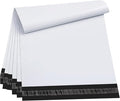 100pcs 14x17" White Poly Mailers - Self Sealing Shipping Envelopes, Durable for Books, Clothing & Postal Mailing