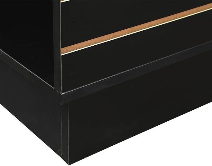 49.5”W x 24”D x 54”H - Retail Slat Wall Gondola Display with 3” Slatwall Units，Black Versatile H-Unit Slatwall Display Stand