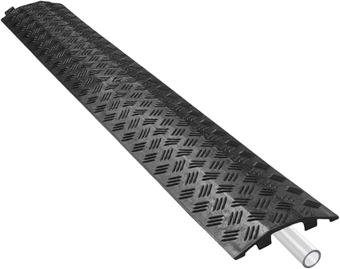 Cable Ramp Traffic Protector - Outdoor Drive Over Speed Bump | Protective Cover for Driveway, Garage, Garden, Sidewal Walkway Gravel Asphalt and Parking Areas