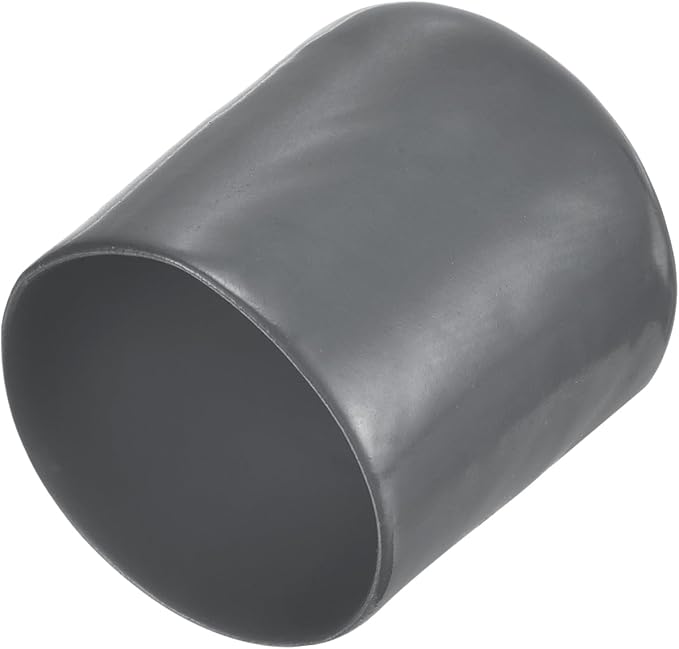 uxcell 20pcs Rubber End Caps 27mm ID Vinyl Round Tube Bolt Cap Cover Thread Protectors Dark Grey