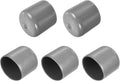 uxcell 5pcs Rubber End Caps Protective Caps 32mm ID Vinyl PVC Round Tube Bolt Cap Cover Screw Thread Protectors Light Gray