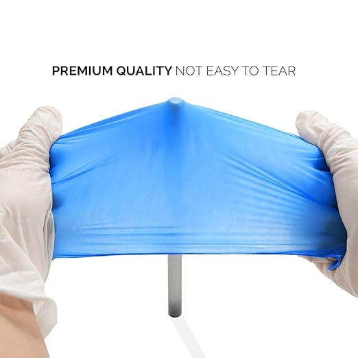 Basic Medical Synmax Vinyl Exam Gloves - Latex-Free & Powder-Free - Large, BMPF-3003 Blue 2 Boxes of 100