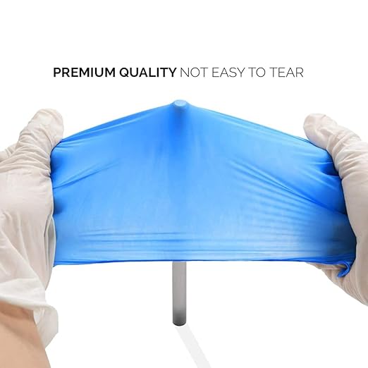 Basic Medical Synmax Vinyl Exam Gloves - Latex-Free & Powder-Free - X-Large, BMPF-3004 Blue 2 Boxes of 100