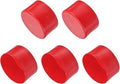 uxcell 5pcs Rubber End Caps 3 15/16"(100mm) ID Vinyl PVC Round Tube Bolt Cap Cover Screw Thread Protectors Red