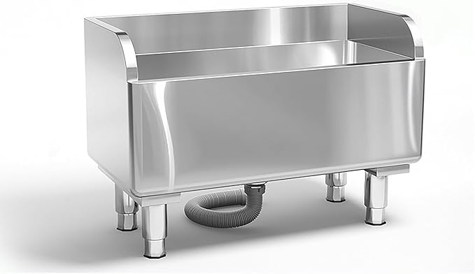 Stainless Steel Floor Mop Basin - Mounted Sink for Commercial Use (31.49'16.1'21.6')