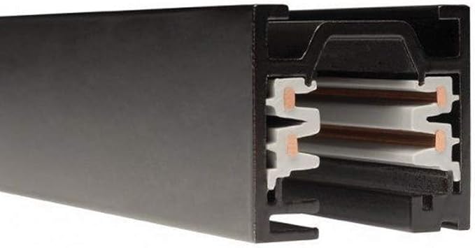WAC Lighting WT4-RTL-BK W Track W2 120V 2-Circuit Recessed Track, 4-Feet