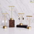 GISELA D 4Pcs Gold Metal Earring T Bar Stand Retail Display Holders for Show, Jewelry Online Stores Photography Display Props (Gold 4pcs)