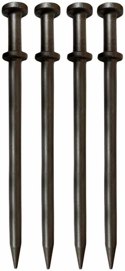 TentAndTable Double Head Metal Tent Stakes Heavy Duty Steel Ground Stake, Versatile Spikes to Anchor Commercial Inflatables, Event Party Tents, and Outdoor Camping Shelters, 1 x 20 Inch, 10 Pack