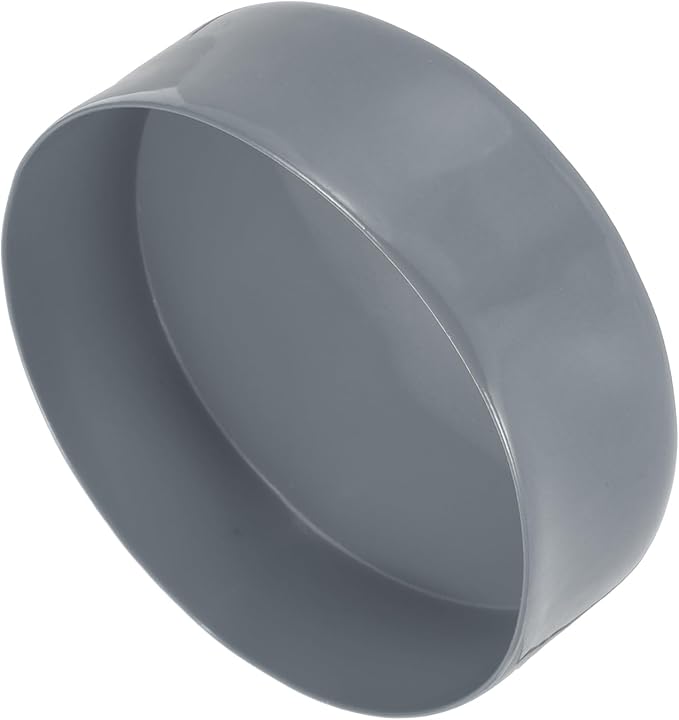 uxcell 4pcs Rubber End Caps 150mm(5 15/16 Inch) ID x 80mm(3 1/8 Inch) H Vinyl Round End Cap Cover Screw Thread Protectors Light Gray