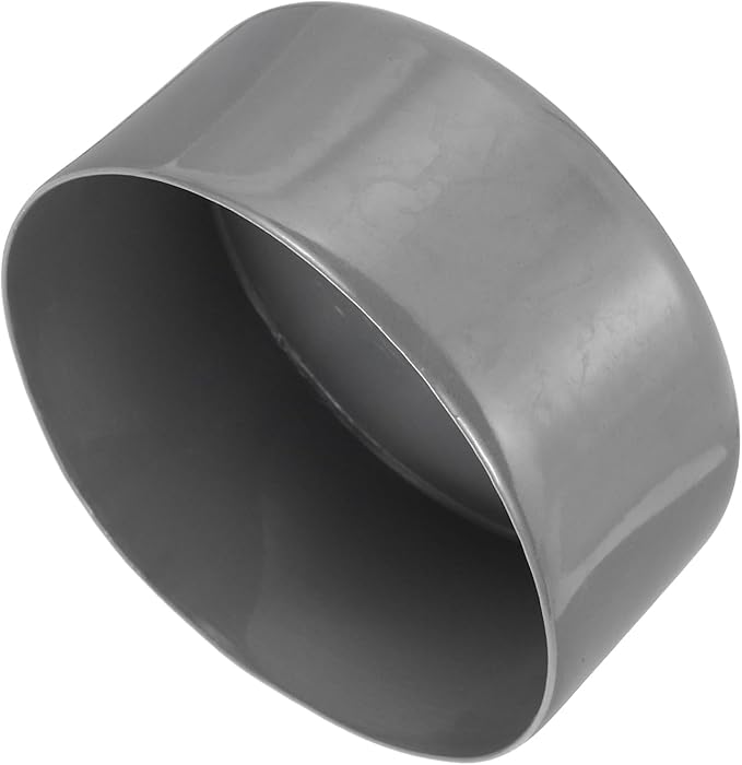 uxcell 4pcs Rubber End Caps 110mm ID Vinyl Round End Cap Cover Screw Thread Protectors Dark Grey, 50mm Height