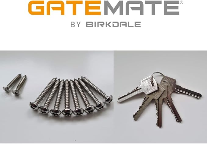 GateMate Long Throw Gate Lock, Euro Profile Keyed Alike Gate Lock for Sheds, Gates & Garage Doors, Keyed Both Sides, 316 Stainless Steel, for Wooden Gates & Doors Up to 2” (50mm), 5 Keys