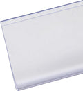 Shelf Label Strips, Pro Painter 25 Pack Self Adhesive 1.5”H Shelf Strip Price Tag Holder for Plastic, Metal and Wood Gondola Shelf, Clear Plastic Front/Clear Back Sign Holder for 48” Long Shelf