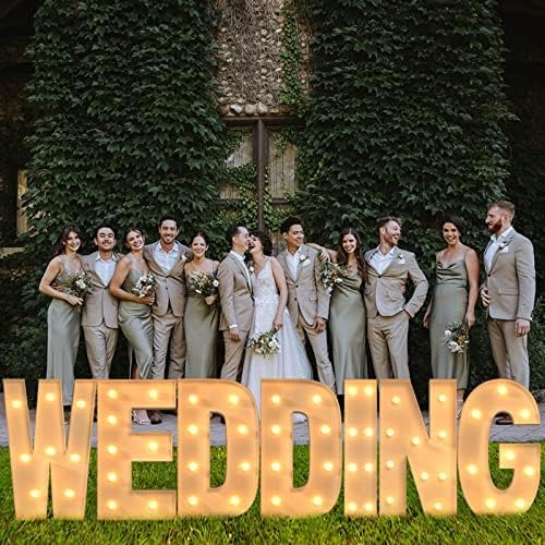 Marquee Letters 3 Feet Tall, 3FT Large Light up Letters W, Big Sign W with Warm White Light for Birthday Wedding Proposal Engagement Graduation Party Backdrop Decorations