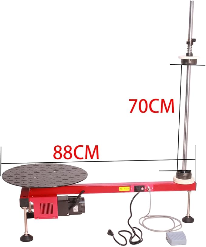 Electric Stretch Film Wrapping Bench, Semi-auto Table Stretch Film Dispenser Wrapping Machine for Film Width Within 27.5" (70cm)