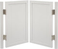 Solid Wood Interior Swing Door with Metal Hinges - Swinging Cafe Doors for Kitchen, Stairs, Bedroom Entrance & Partition (White, 39.37"X35.43")