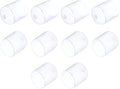 uxcell 10pcs Rubber End Caps 22mm(7/8") ID Vinyl Round End Cap Cover Screw Thread Protectors Clear