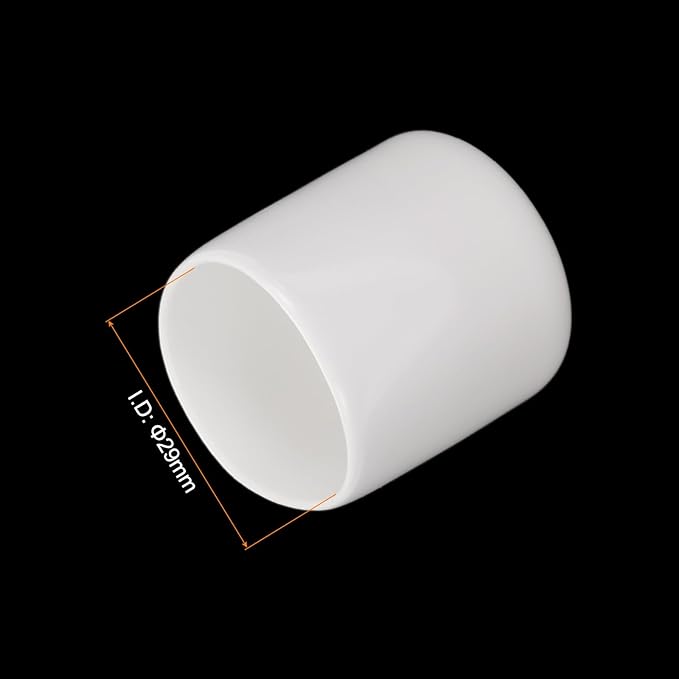 uxcell 5pcs Rubber End Caps 29mm ID Vinyl Round Tube Bolt Cap Cover Screw Thread Protectors White