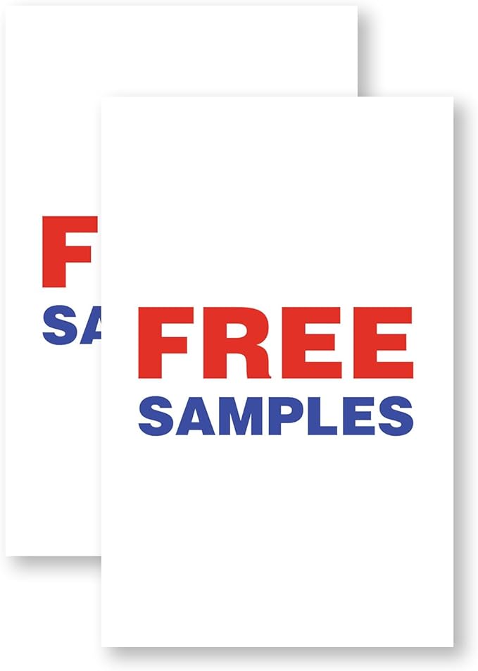 Free Samples (2-Pack) 24 Inch x 36 Inch Vinyl Decals | Sign Insert Peel & Stick Decals Stickers Window Signs | Retail Promotions, Customer Incentives, Business Signage | Made in USA