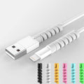 30 Pack Charger Cable Saver, Silicone Flexible Cord Protector, Mouse Cable Wire Protector Compatible for iPhone, iPad, iPod, MacBook (Black, Pink, Grey, Yellow, Blue, Green)